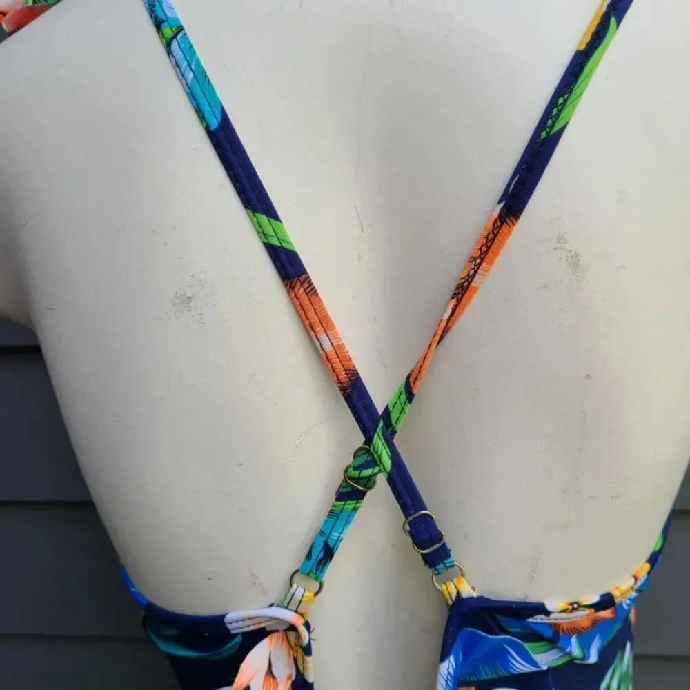 Kalawalk Girls Floral Pattern Swim One Piece size 14